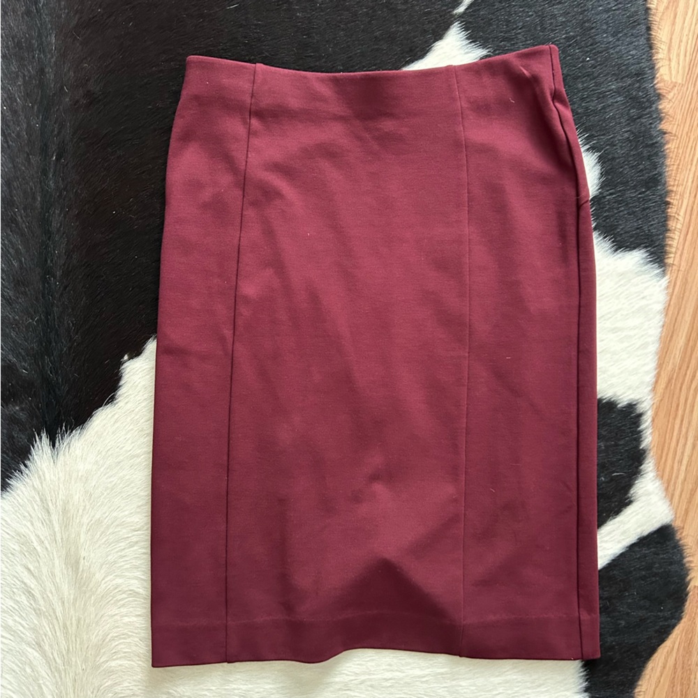 Burgundy Pencil Skirt | Ann Taylor
